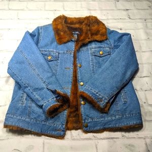 Denim & Co. Jacket with Faux Fur